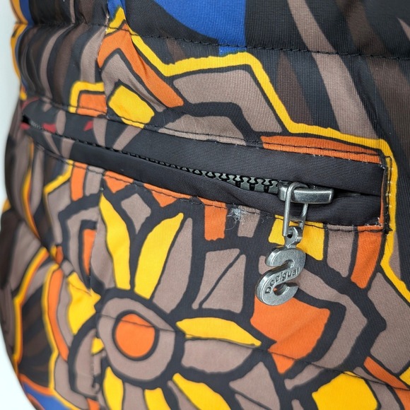 Desigual Puffer Jacket Women's 40 Multicolor Patchwork Print Statement - Picture 11 of 13